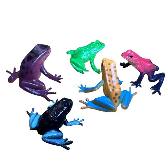 Lot of 5 Frog Plastic Figures 1.5" - Picture 7 of 10